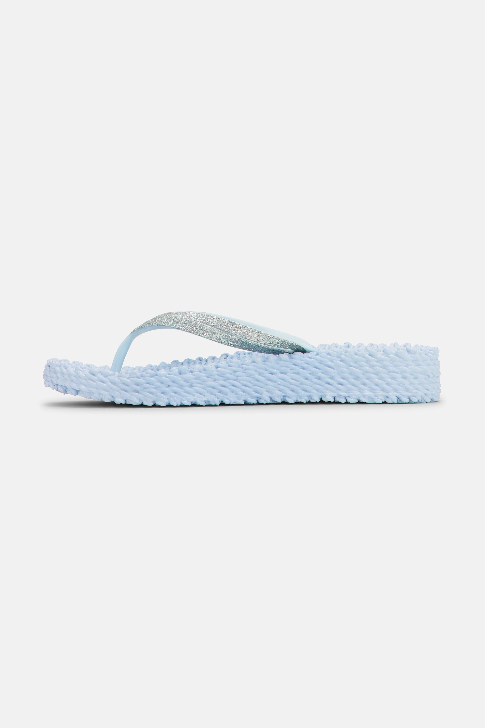 Plateau Flip-Flops Glitter - Blue Bell
